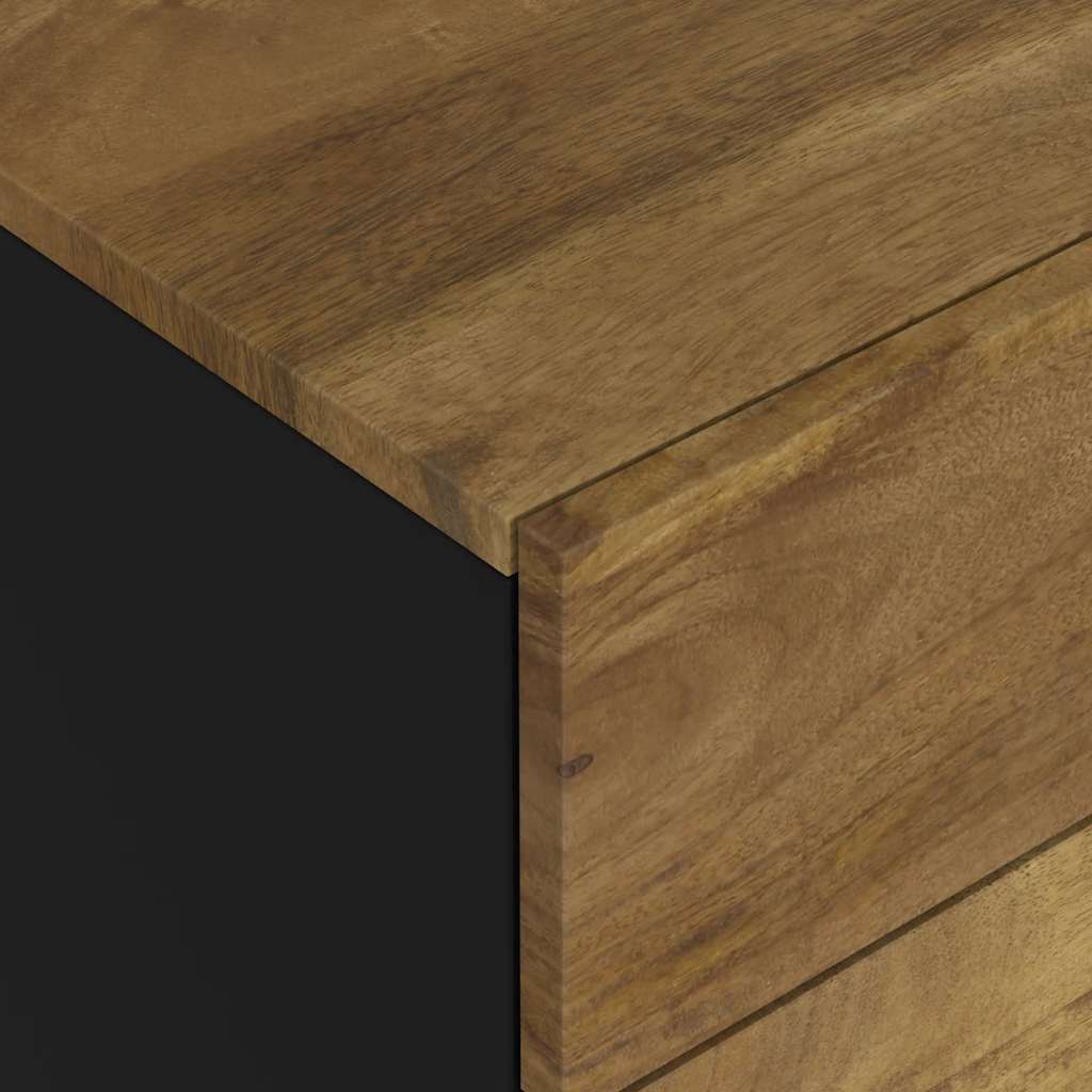 Comodino 50x33x62cm Legno Massello Di Mango E Legno Multistrato - Image 6