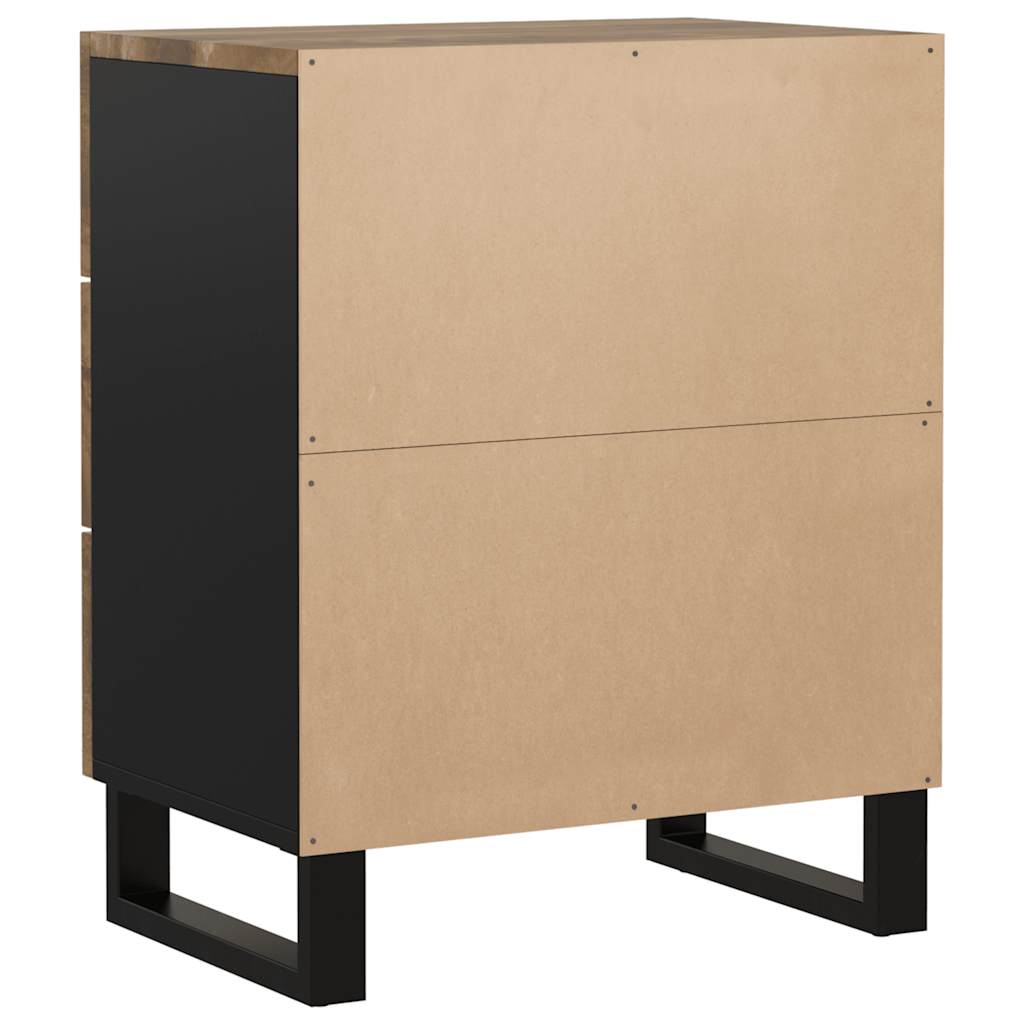 Comodino 50x33x62cm Legno Massello Di Mango E Legno Multistrato - Image 5