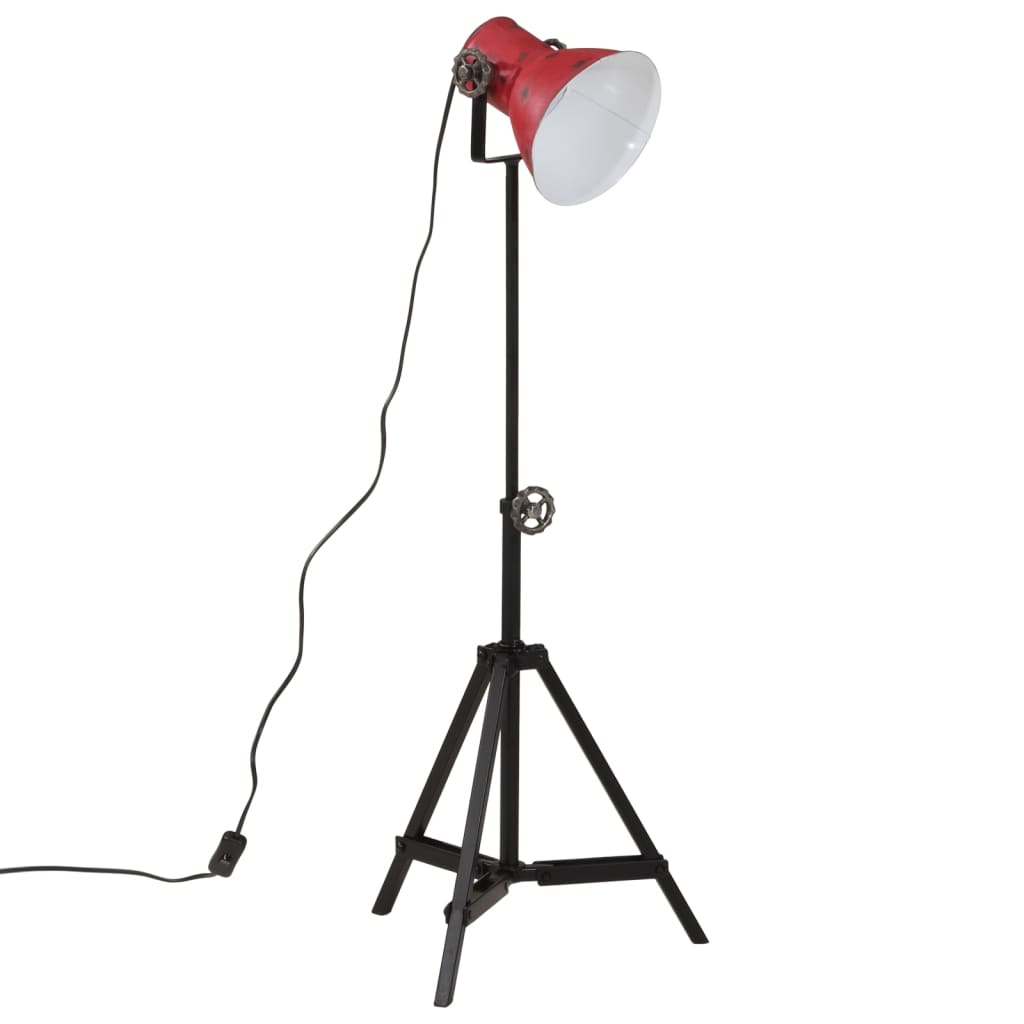 Lampada Da Terra 25 W Rosso Anticato 35x35x65/95 Cm E27