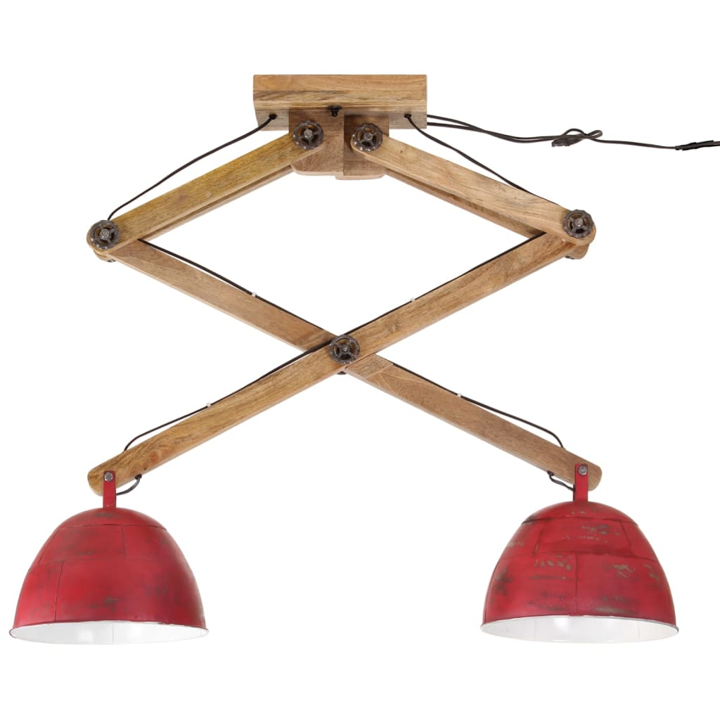 Lampada Da Soffitto 25 W Rosso Anticato 29x18x85 Cm E27 - Image 3