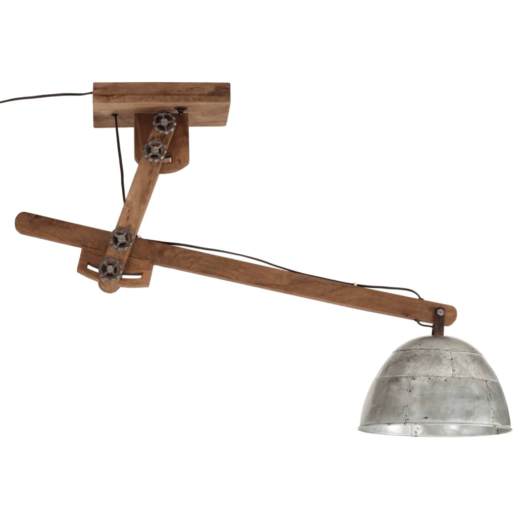 Lampada Da Soffitto 25 W Argento Vintage 105x30x65-108cm E27 - Image 3