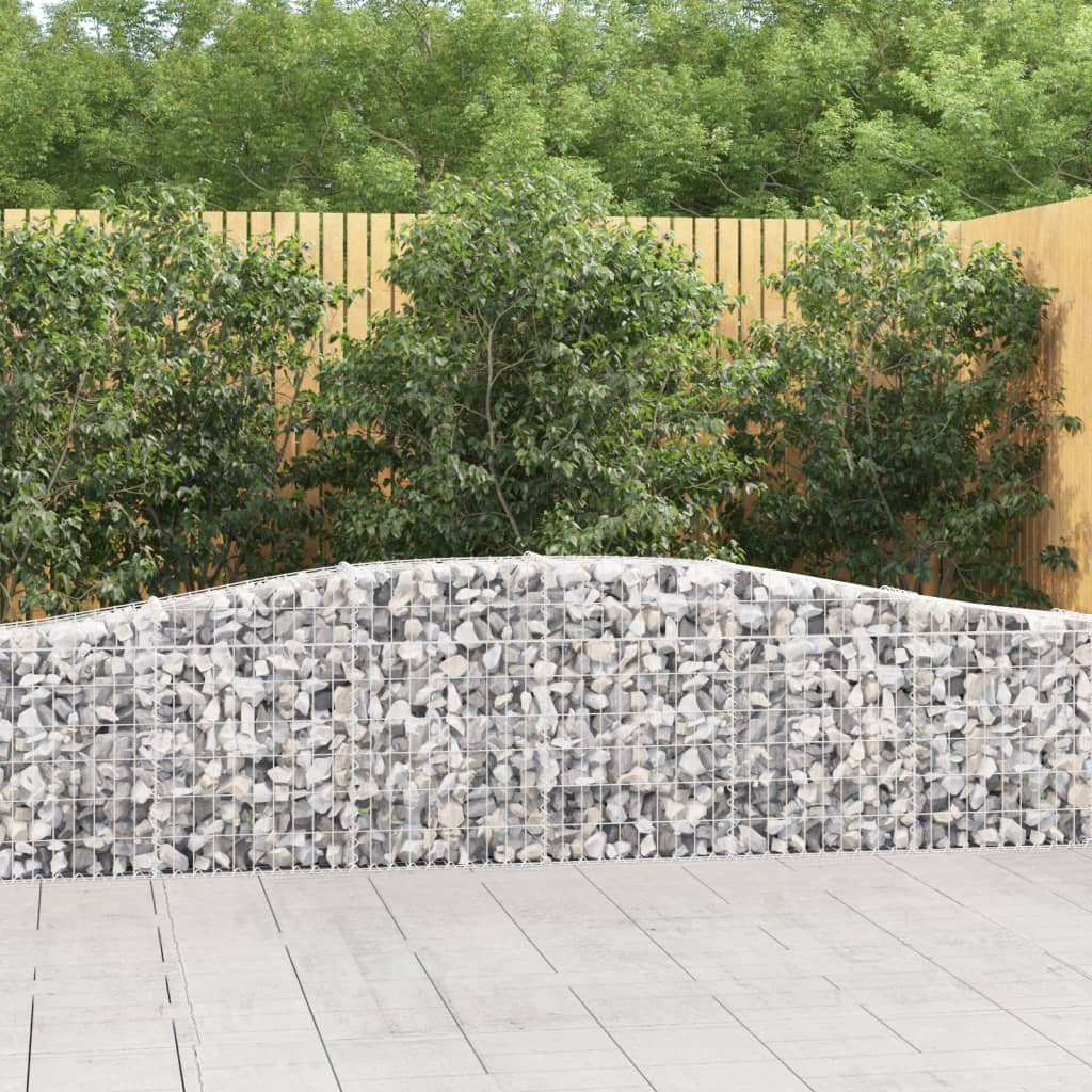 Cesti Gabbioni Ad Arco 20 Pz 400x30x60/80 Cm Ferro Zincato
