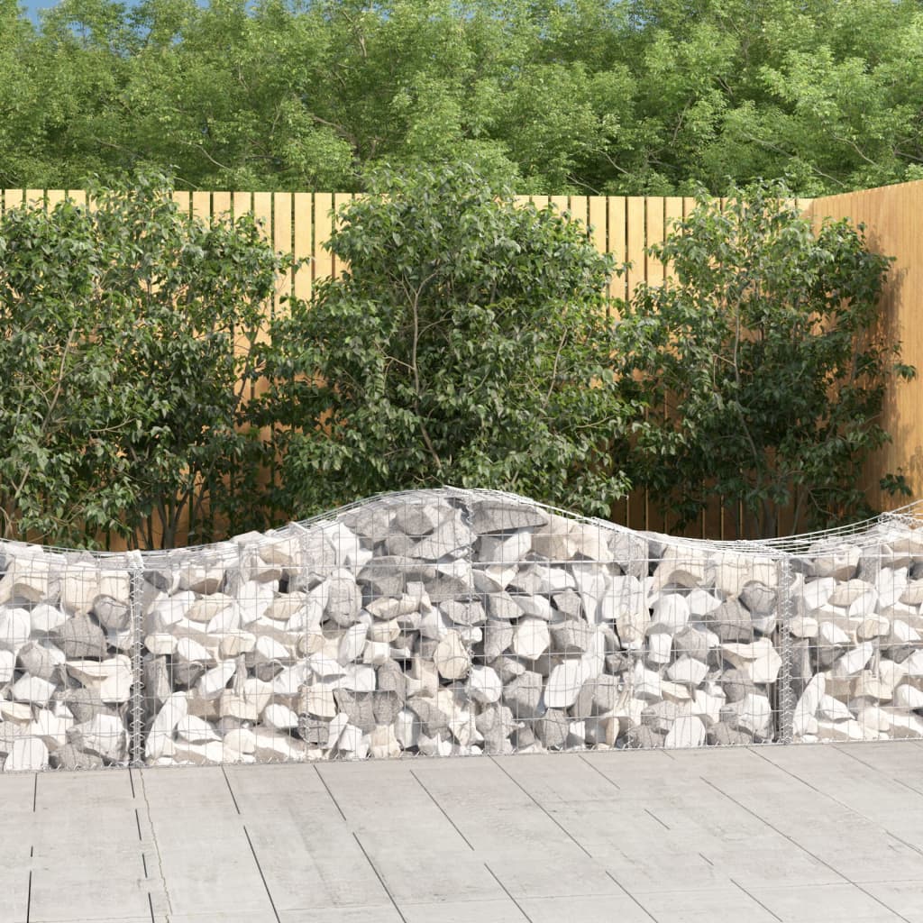 Cesti Gabbioni Ad Arco 40 Pz 200x50x60/80 Cm Ferro Zincato