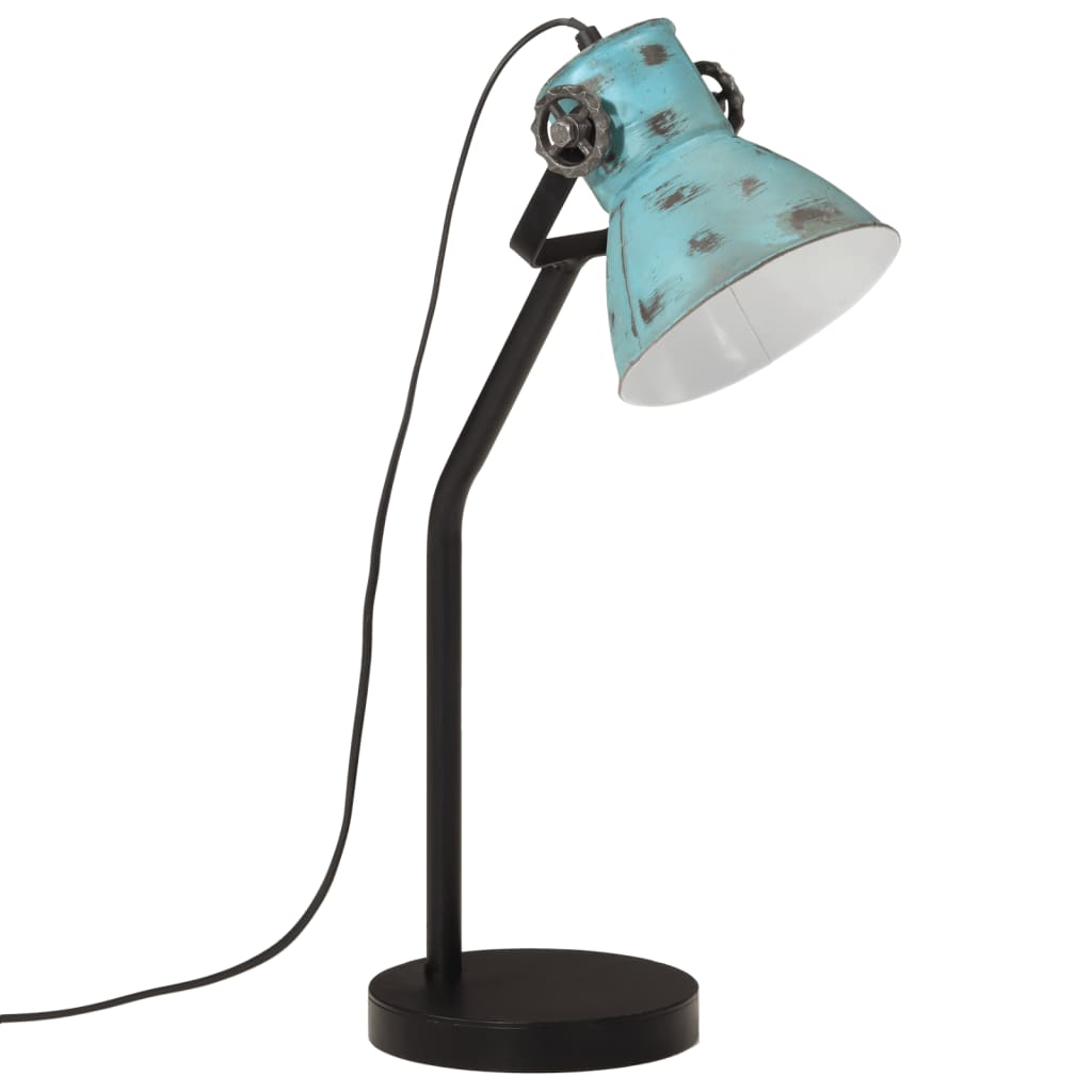 Lampada Da Scrivania 25 W Blu Anticato 17x17x60 Cm E27