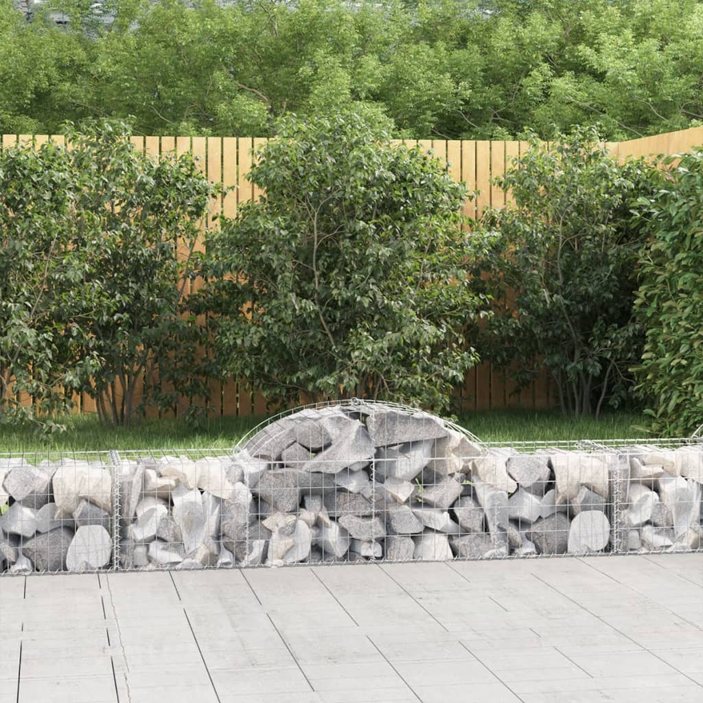 Cesti Gabbioni Ad Arco 30 Pz 200x50x40/60 Cm Ferro Zincato