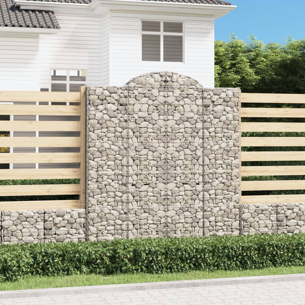 Cesti Gabbioni Ad Arco 4 Pz 200x30x220/240 Cm Ferro Zincato