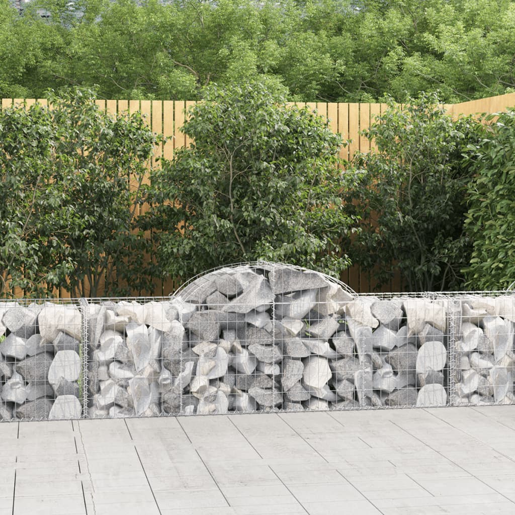 Cesti Gabbioni Ad Arco 40 Pz 200x50x60/80 Cm Ferro Zincato