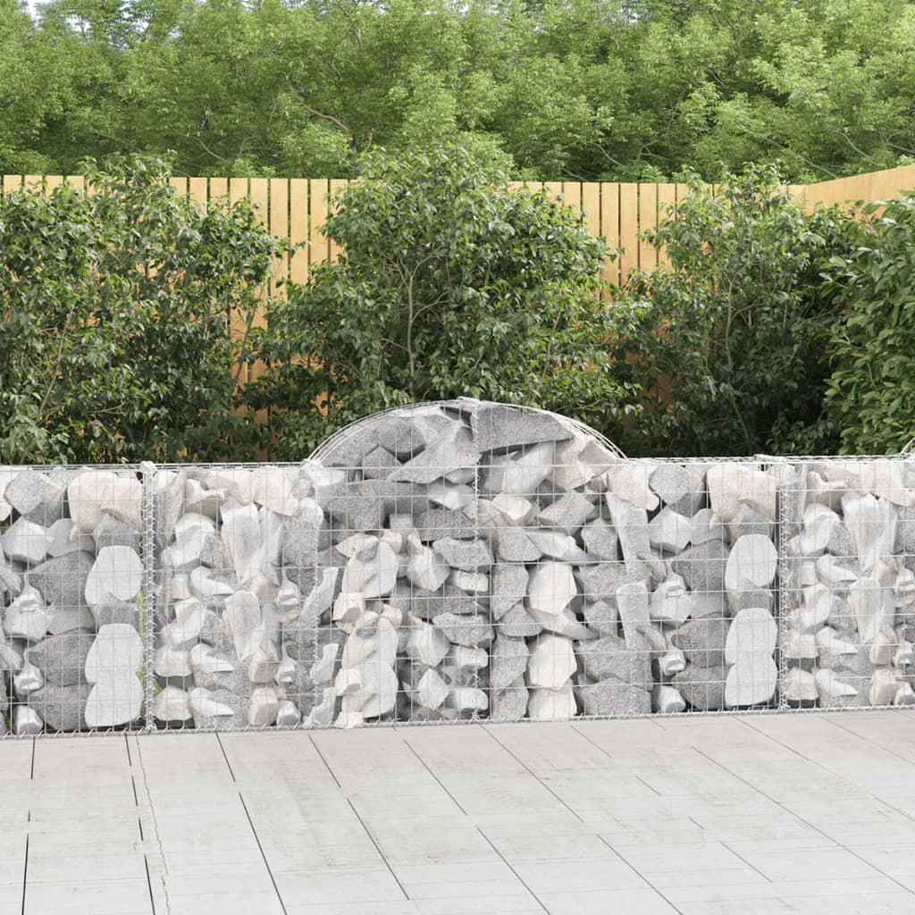 Cesti Gabbioni Ad Arco 30 Pz 200x30x80/100 Cm Ferro Zincato
