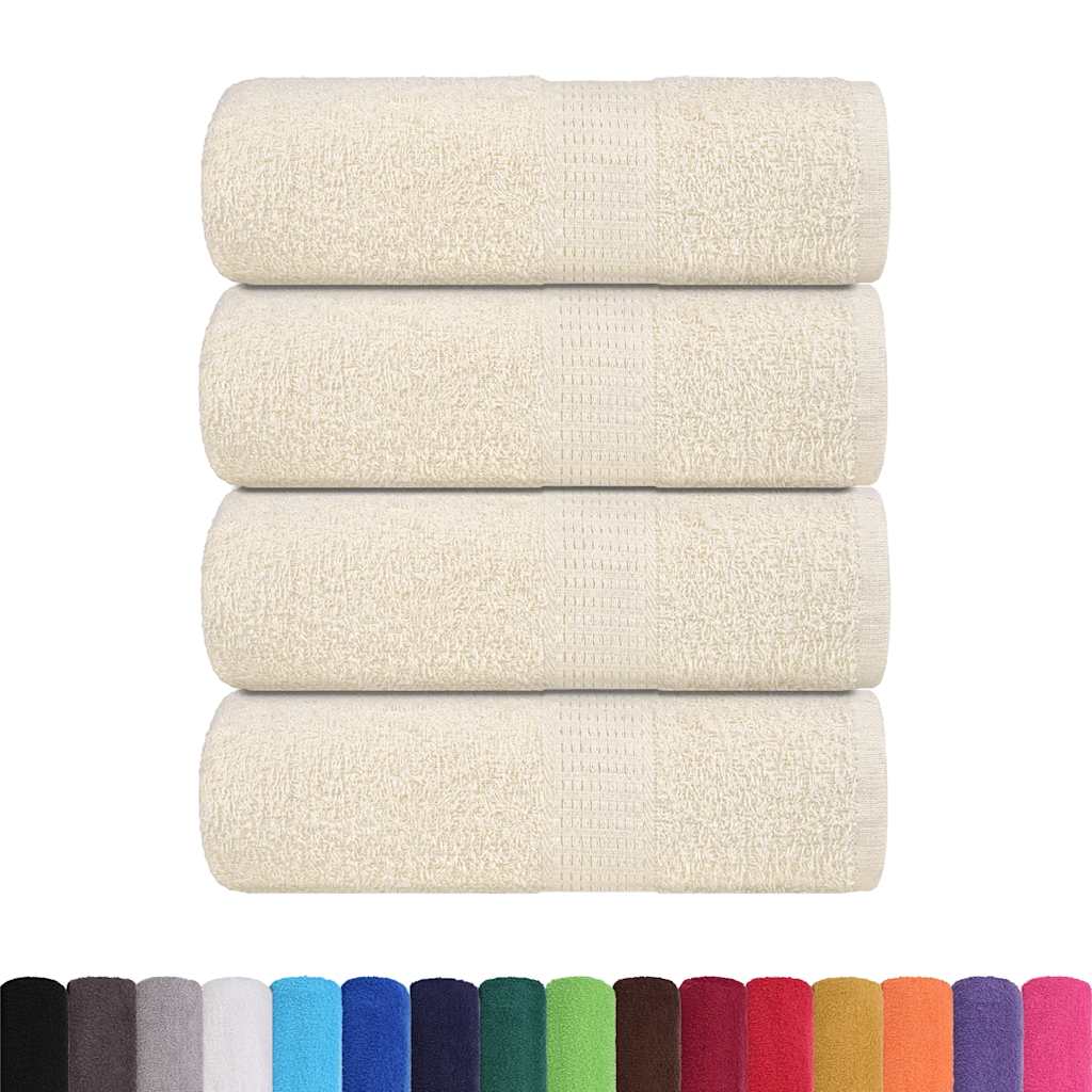 Asciugamani Da Bagno 4 Pz Frogn Crema 30x30 Cm 100% Cotone