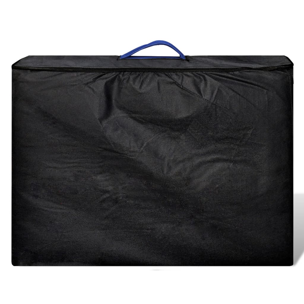 Lettino Pieghevole Da Massaggio Blu 2 Zone Con Telaio Legno