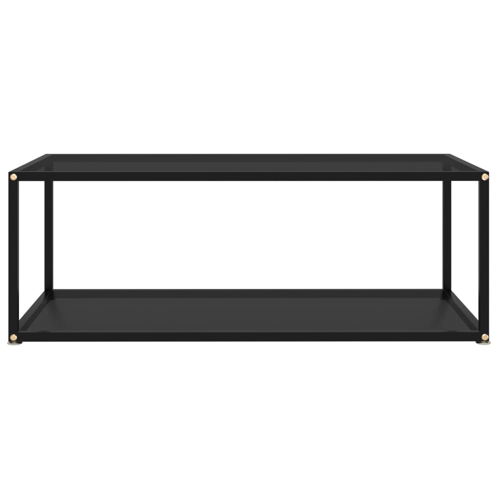 322898 Coffee Table Black 100x50x35 Cm Tempered Glass