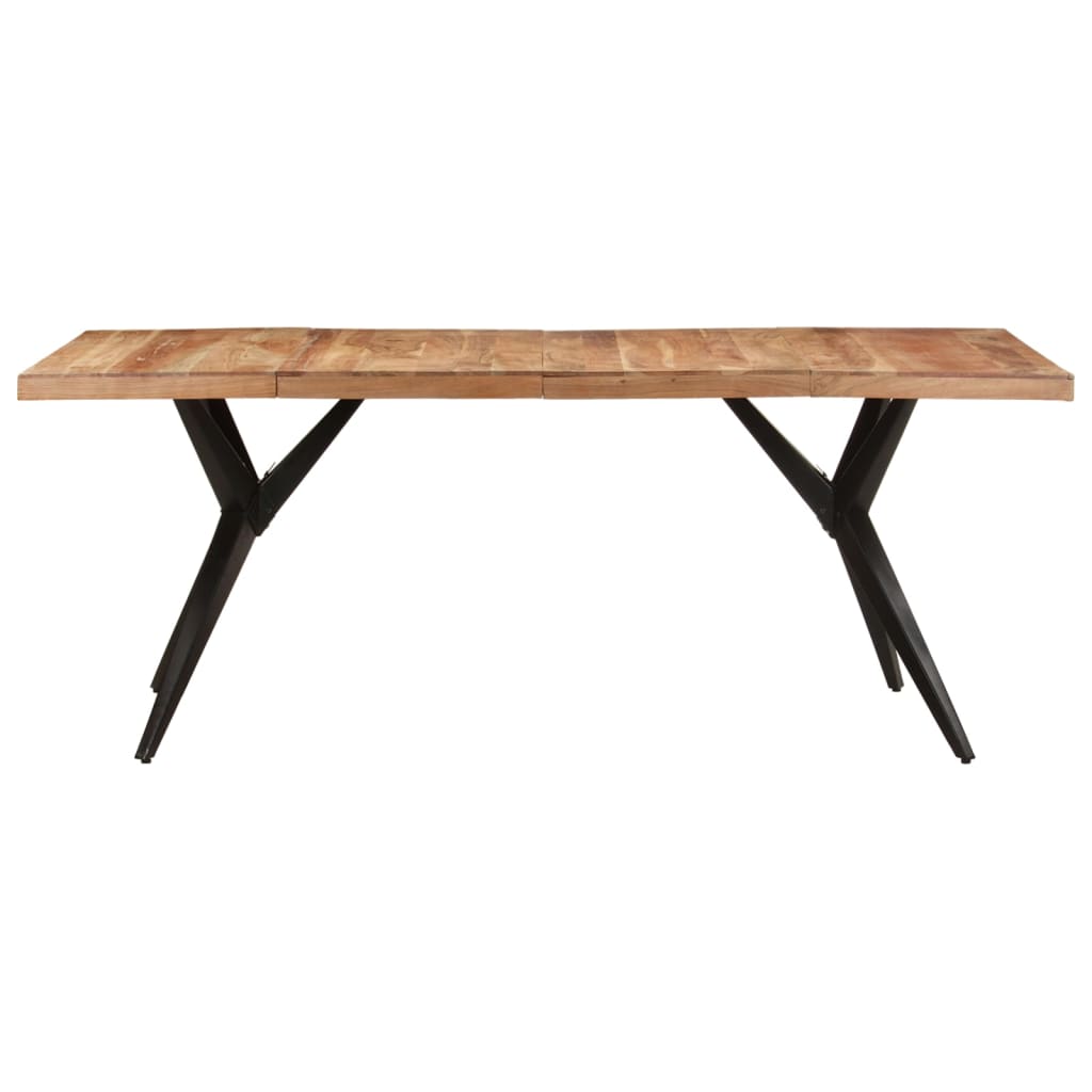 Tavolo Da Pranzo 200x90x76 Cm Legno Massello Di Acacia