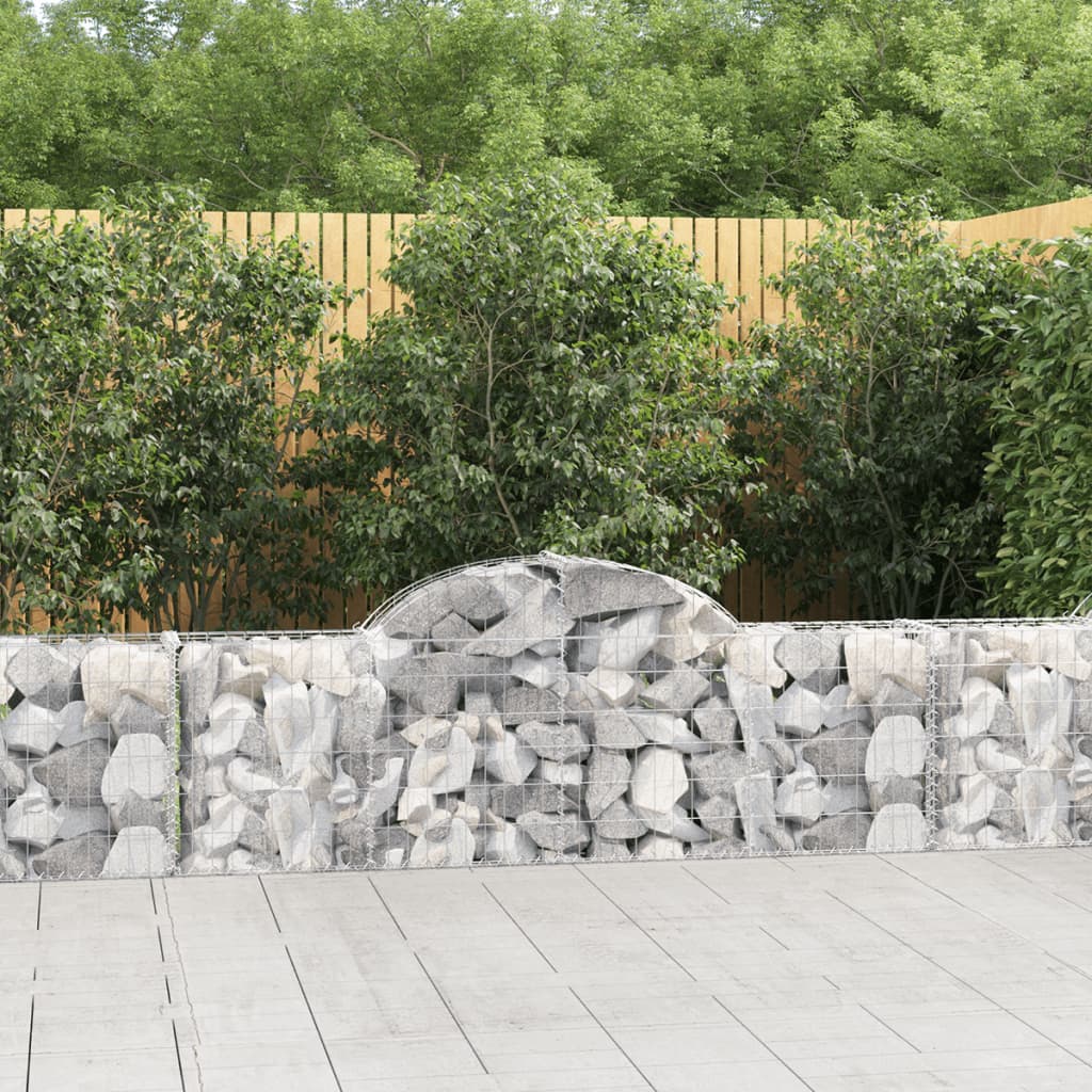 Cesti Gabbioni Ad Arco 25 Pz 200x30x60/80 Cm Ferro Zincato