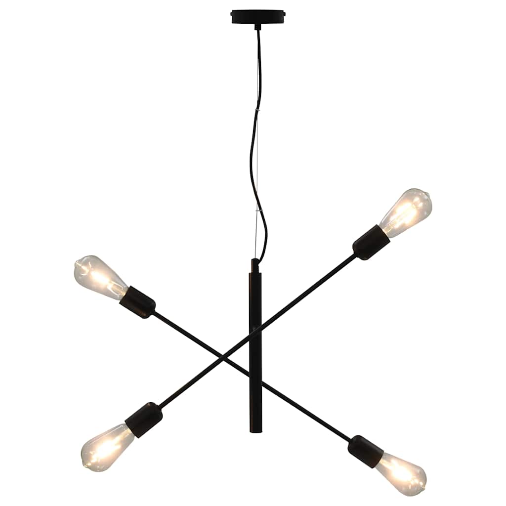 Lampada Da Soffitto Con Lampadine 2 W Nero E27 - Image 3