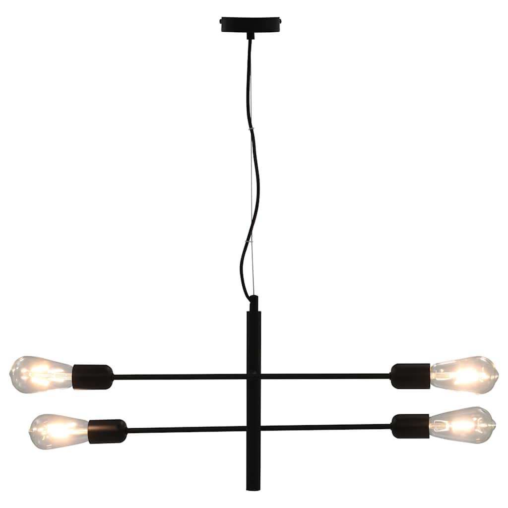 Lampada Da Soffitto Con Lampadine 2 W Nero E27 - Image 5