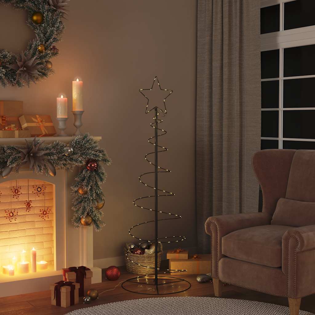 Albero Di Natale A Led 100 Led Bianco Caldo 150 cm