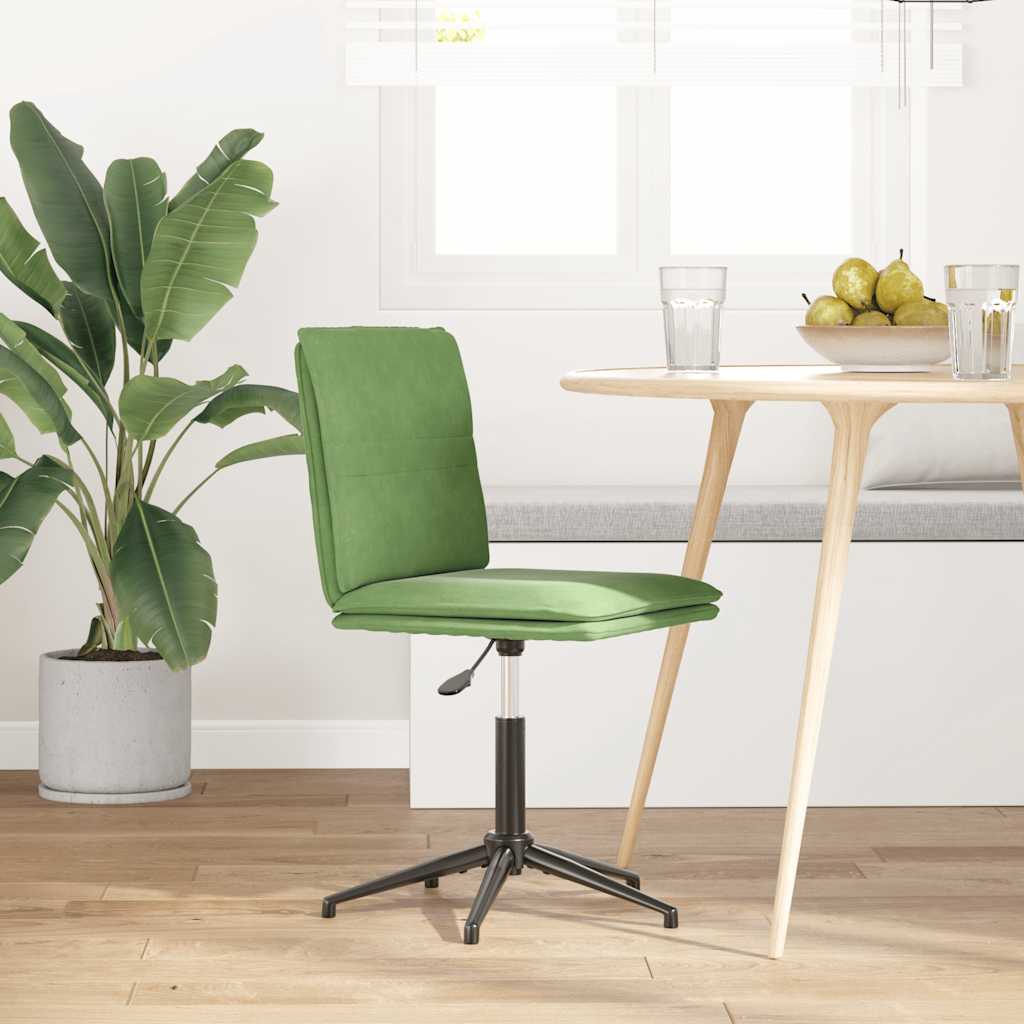 Sedia Da Pranzo Verde Chiaro In Velluto