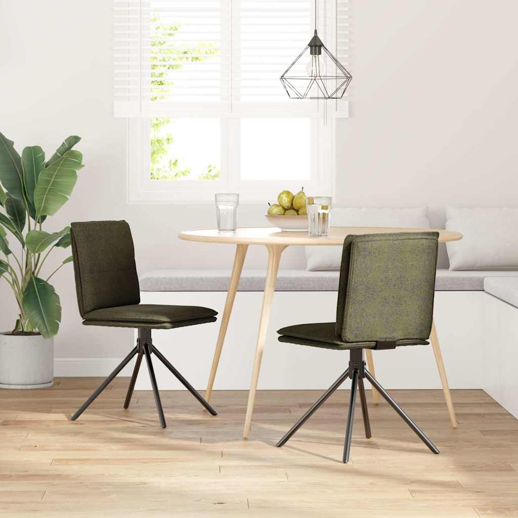 Sedia Da Pranzo Verde Militare In Similpelle Scamosciata