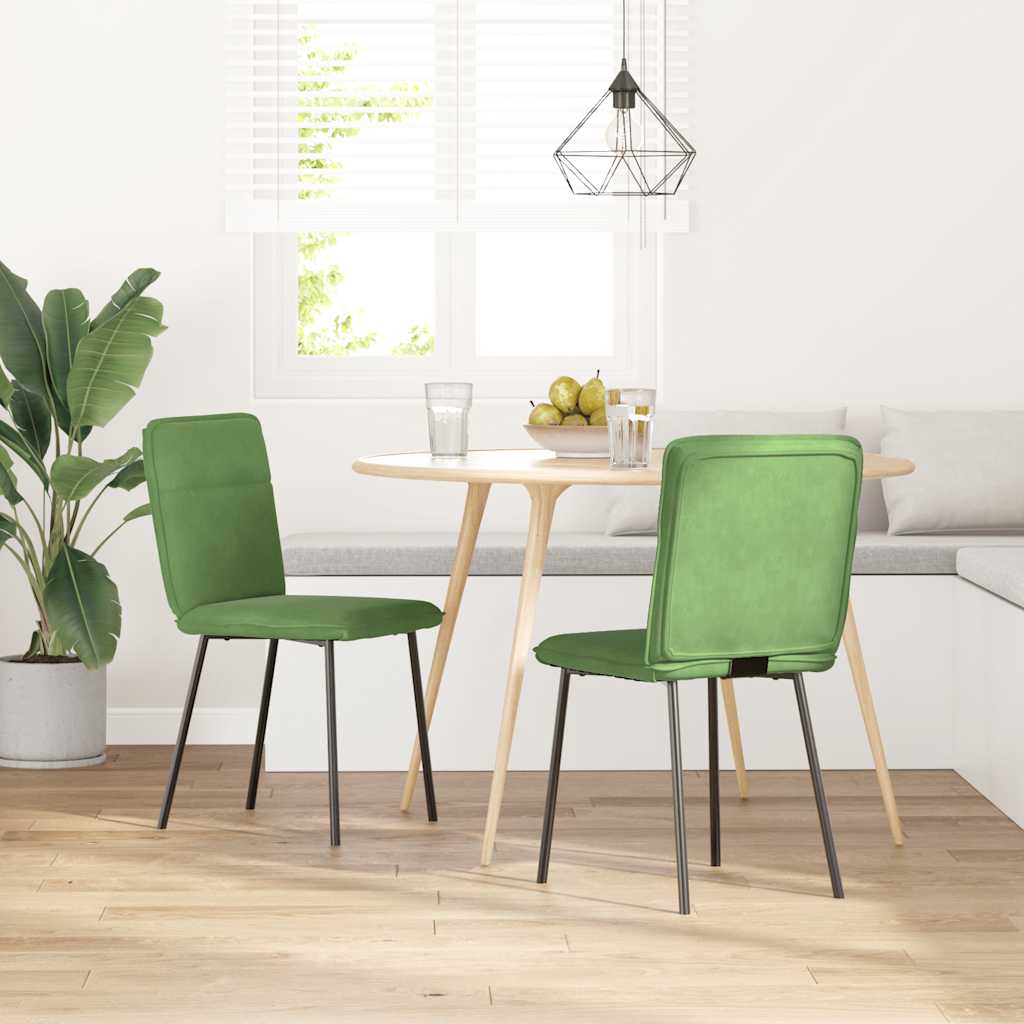 Sedie Da Pranzo 2 Pz Verde Chiaro In Velluto