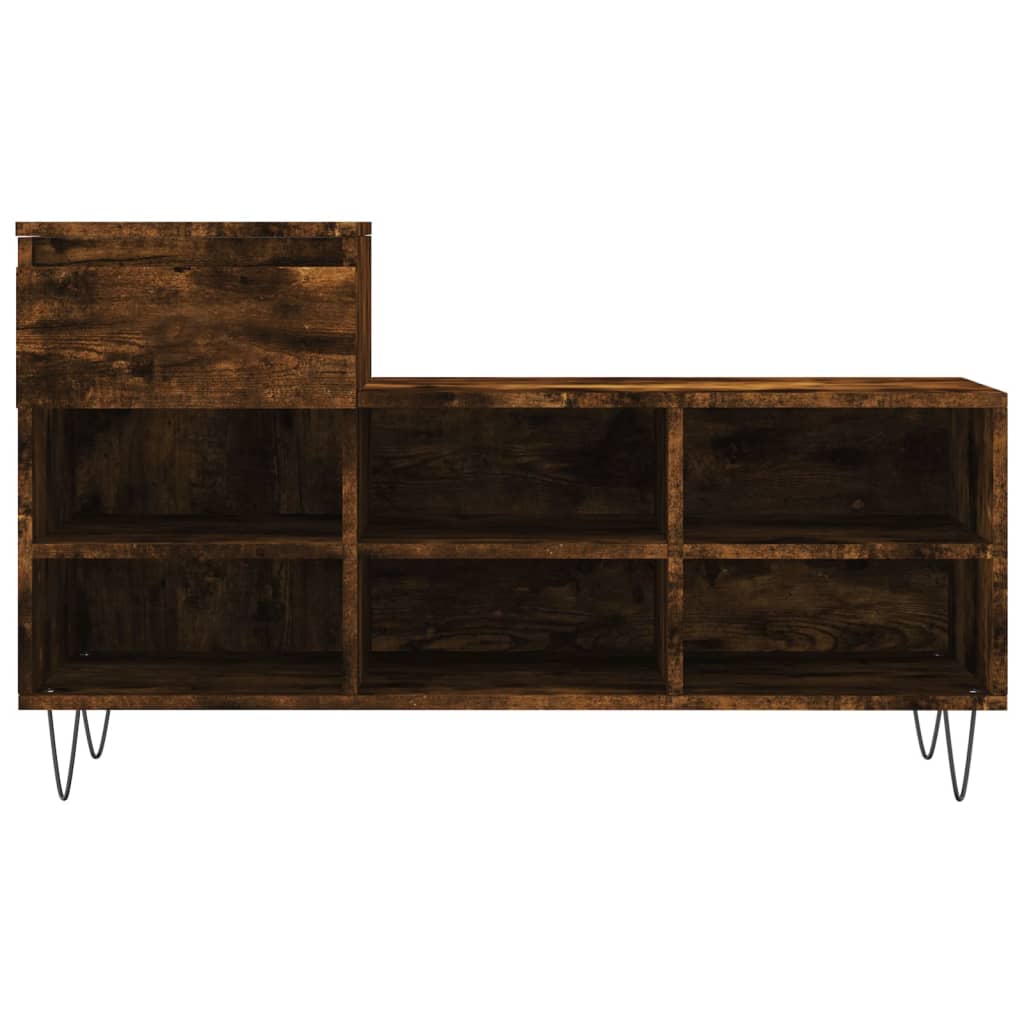 Scarpiera Rovere Fumo 102x36x60 Cm In Legno Multistrato - Image 5