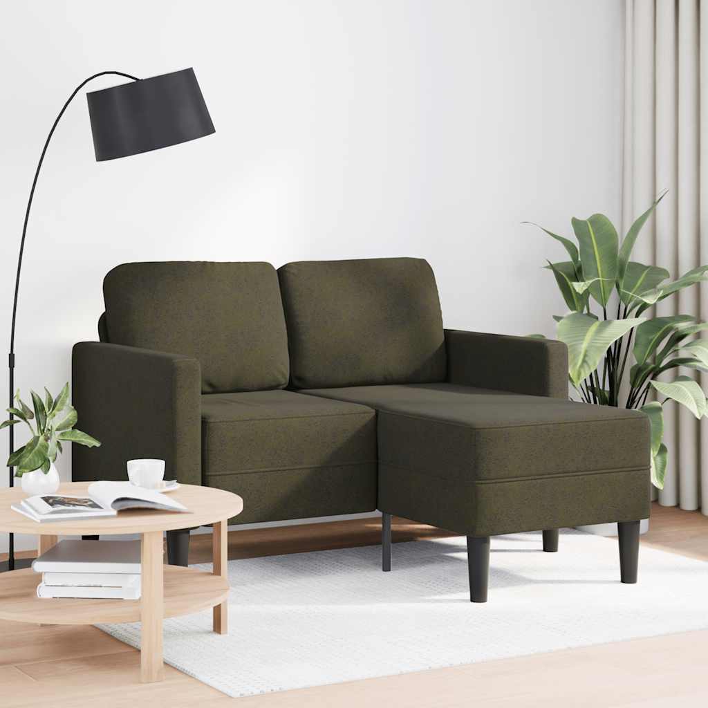 Divano 2 Posti Con Chaise A L Verde Militare 125 Cm Similpelle