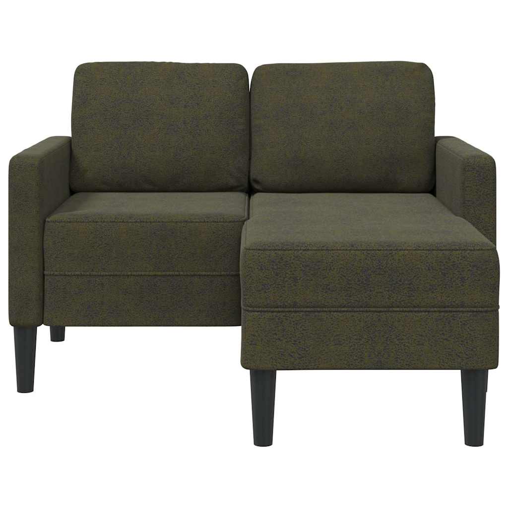 Divano 2 Posti Con Chaise A L Verde Militare 125 Cm Similpelle - Image 3