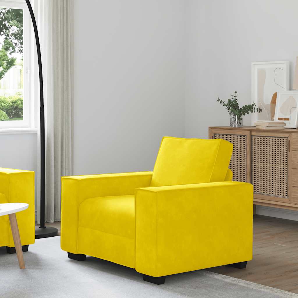 Divano Sedia Giallo 60 Cm Velluto