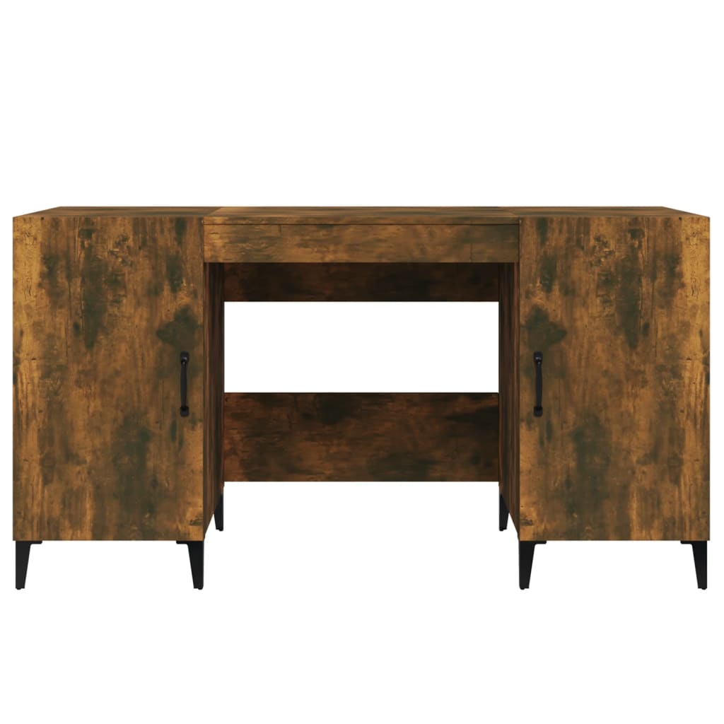 Scrivania Rovere Fumo 140x50x75 Cm In Legno Multistrato - Image 6