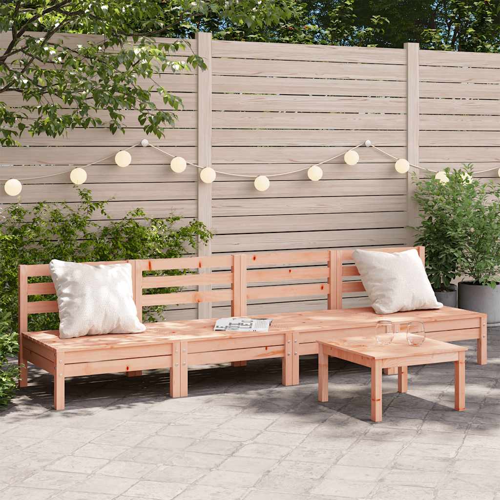 Divani Senza Braccioli Da Giardino 4pz Legno Massello Douglas