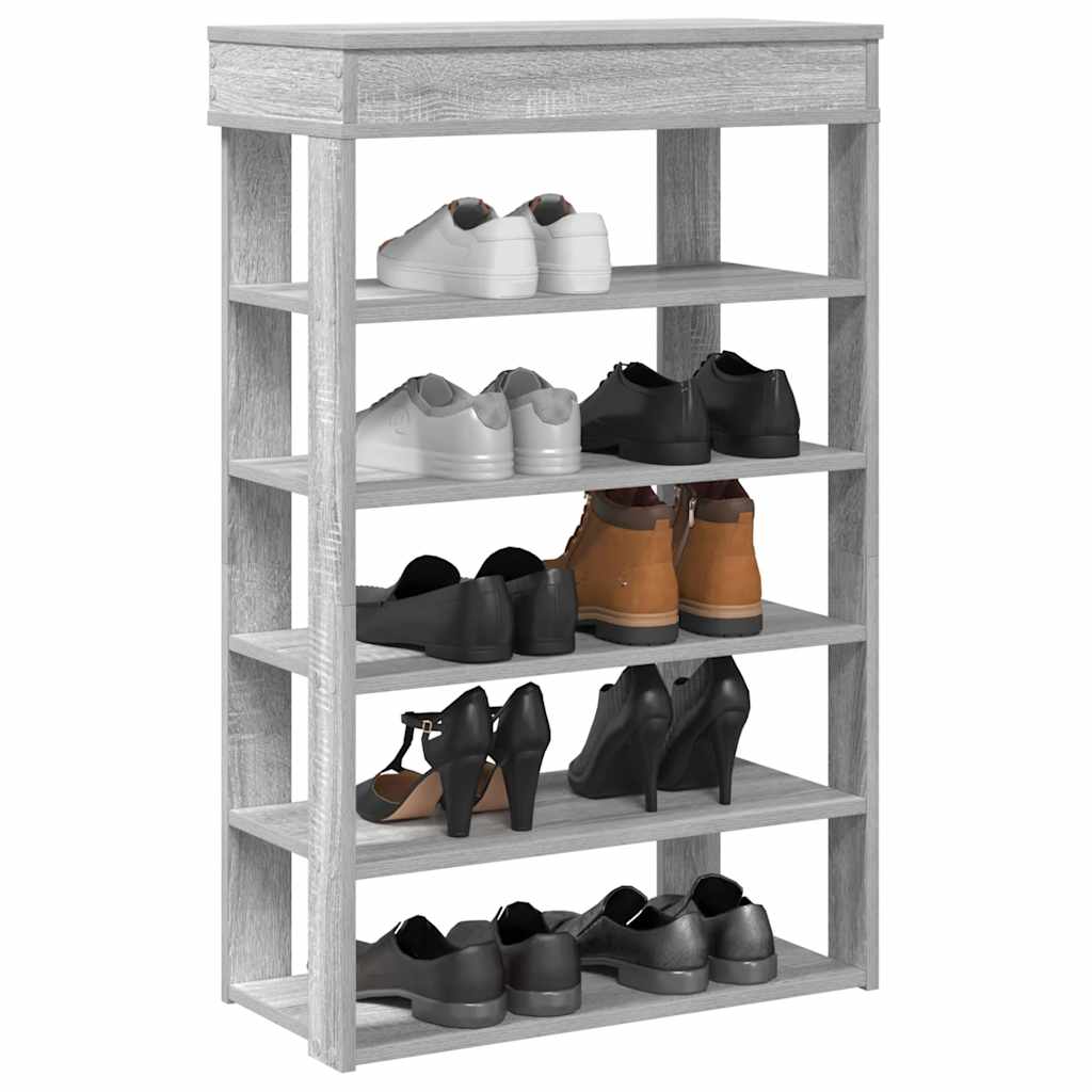 Scarpiera Grigio Sonoma 60x30x98 Cm In Legno Multistrato