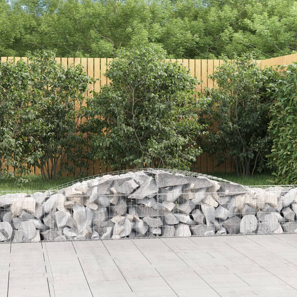 Cesti Gabbioni Ad Arco 20 Pz 400x50x40/60 Cm Ferro Zincato