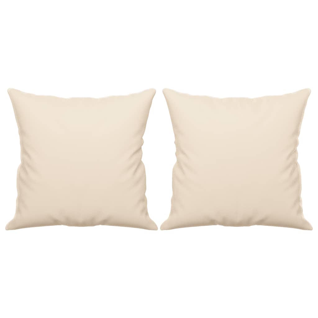 Divano A 2 Posti Con Cuscini Beige 120 Cm Tessuto Microfibra - Image 5