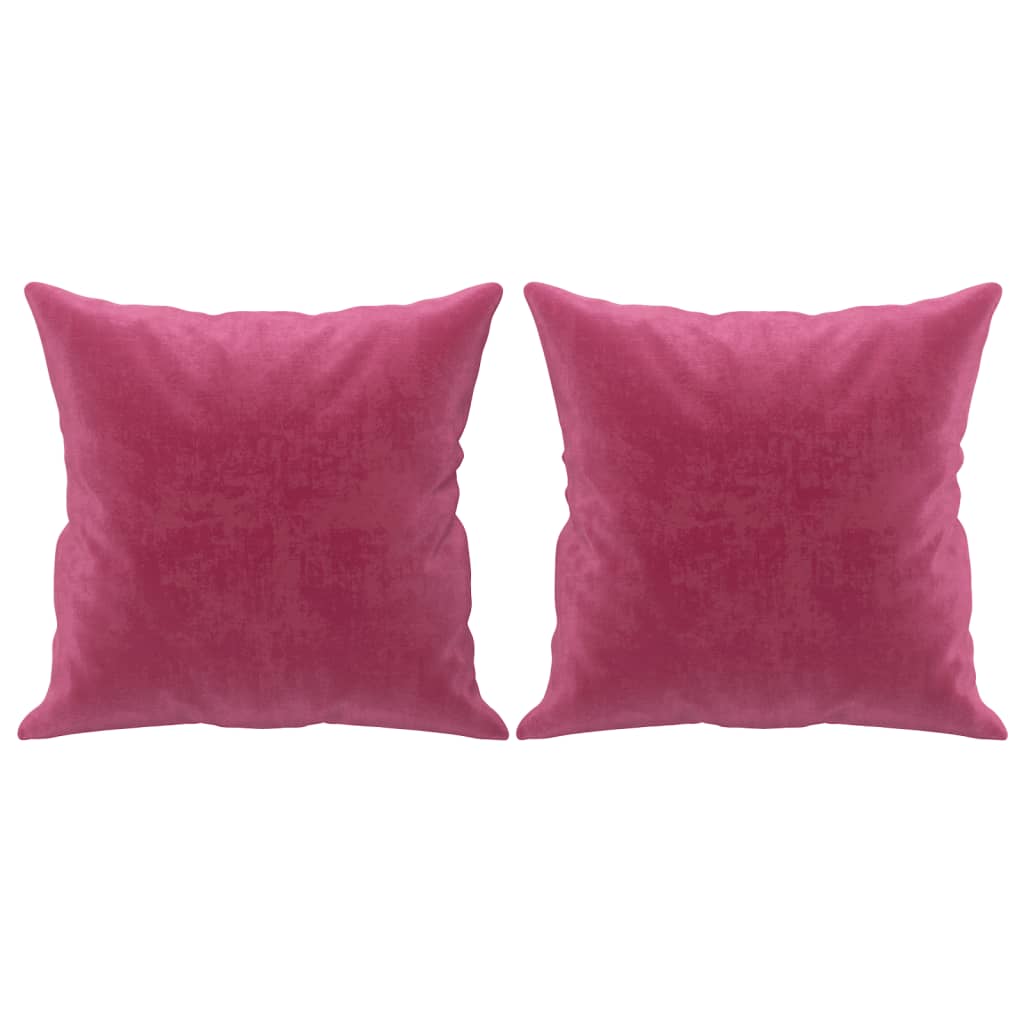 Divano A 2 Posti Con Cuscini Rosso Vino 140 Cm In Velluto - Image 5