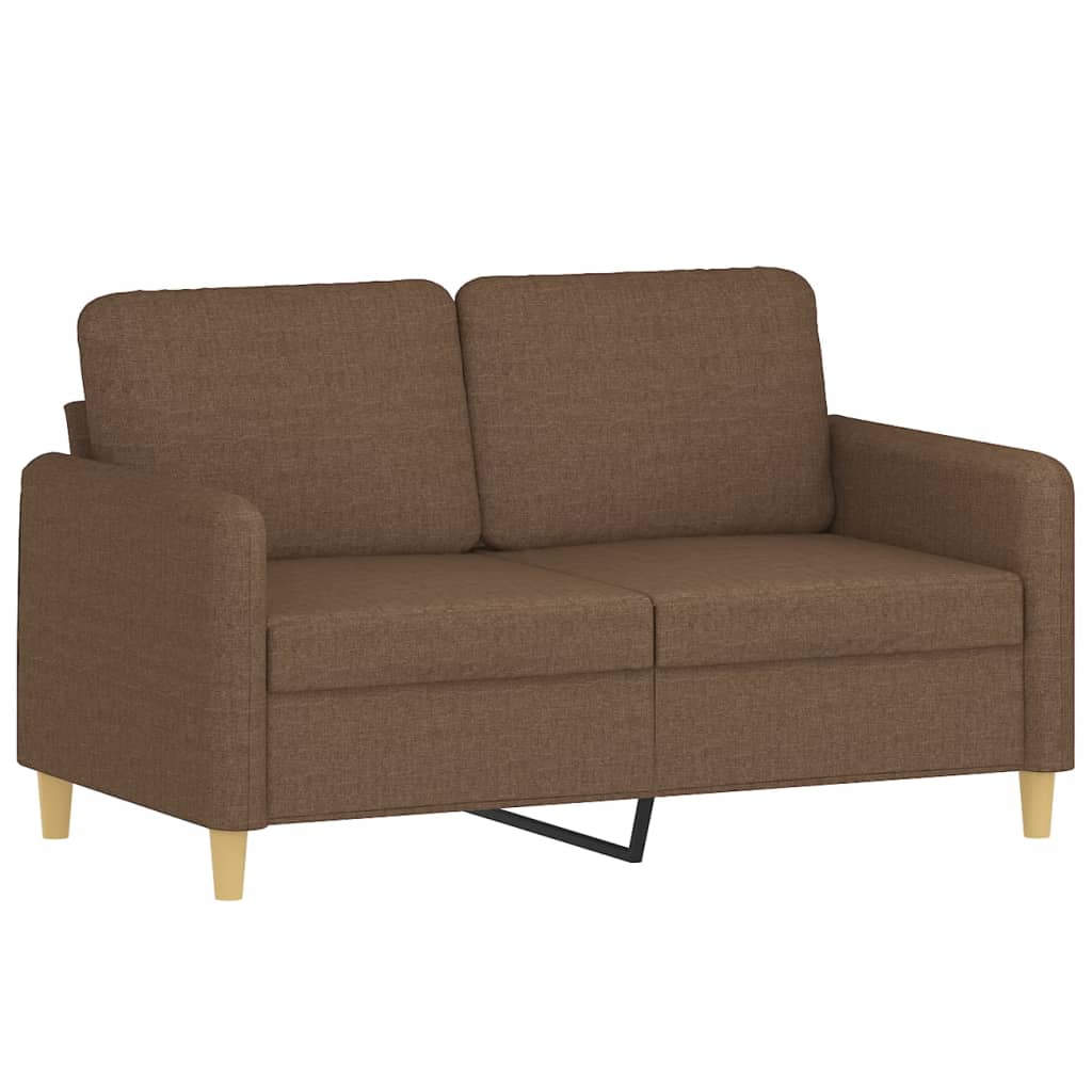 Set Di Divani 3 Pz Con Cuscini Marrone In Tessuto - Image 3