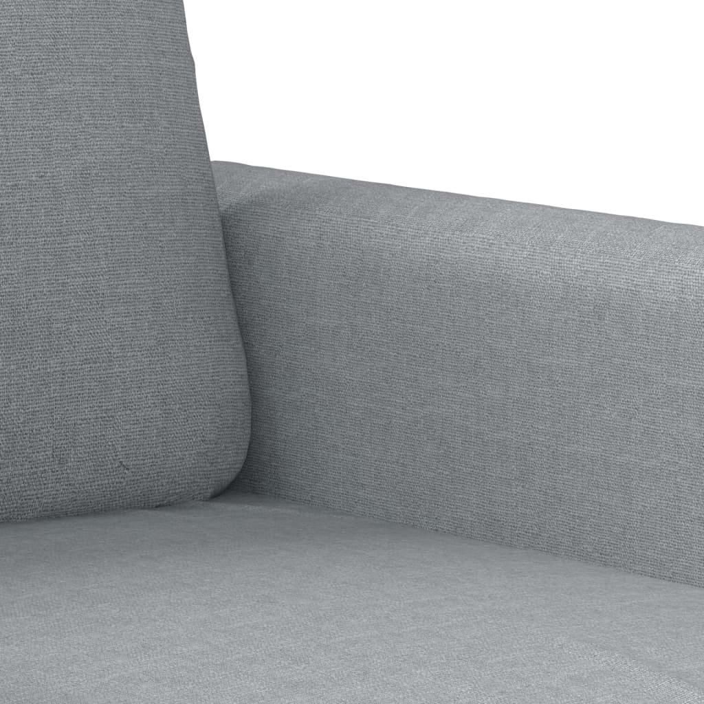 Set Di Divani 3 Pz Con Cuscini Grigio Chiaro In Tessuto - Image 6