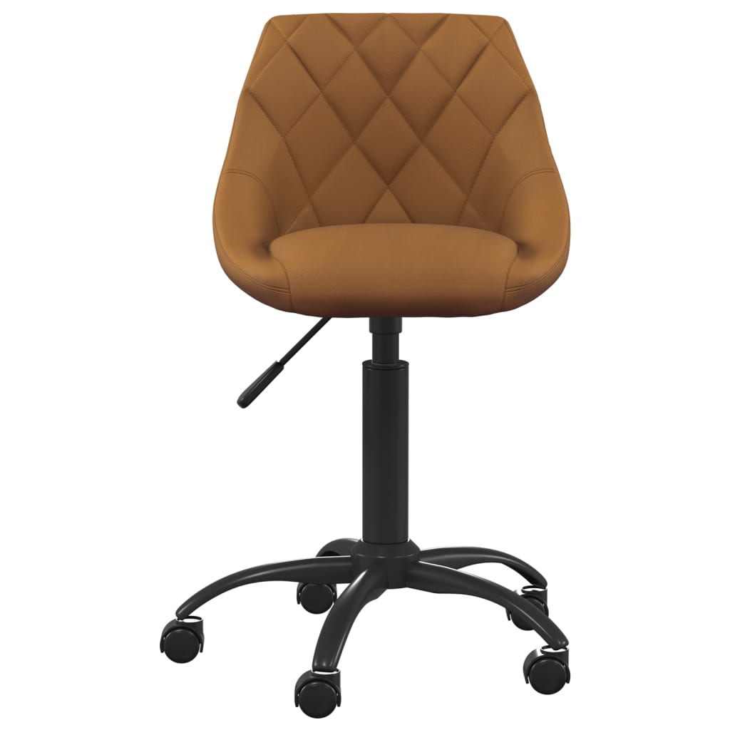 Sedia Da Ufficio Marrone In Velluto
