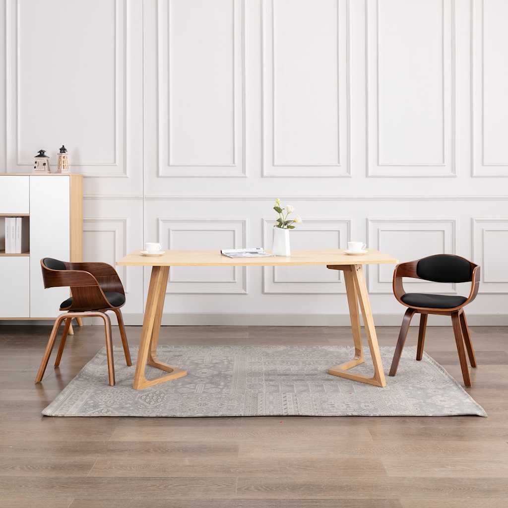 Sedie Da Pranzo 2 Pz In Legno Piegato E Similpelle