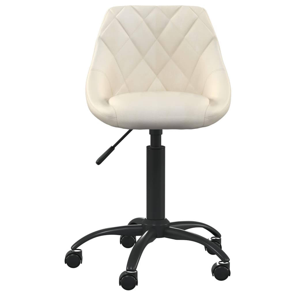 Sedia Da Ufficio Crema In Velluto
