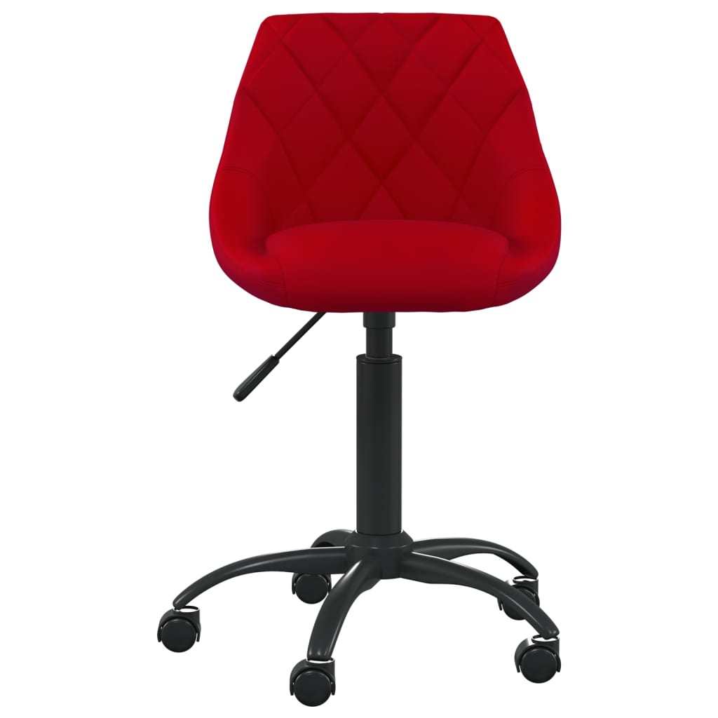 Sedia Da Ufficio Rosso Vino In Velluto