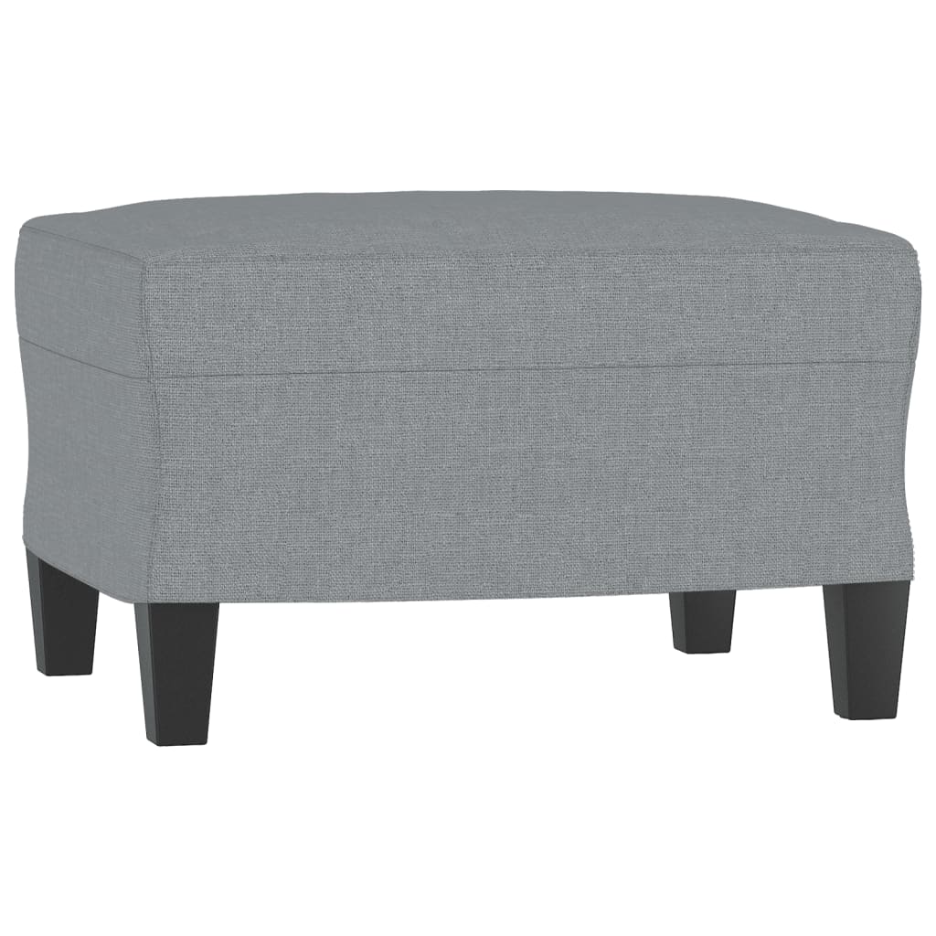 Set Di Divani 3 Pz Con Cuscini Grigio Chiaro In Tessuto - Image 5
