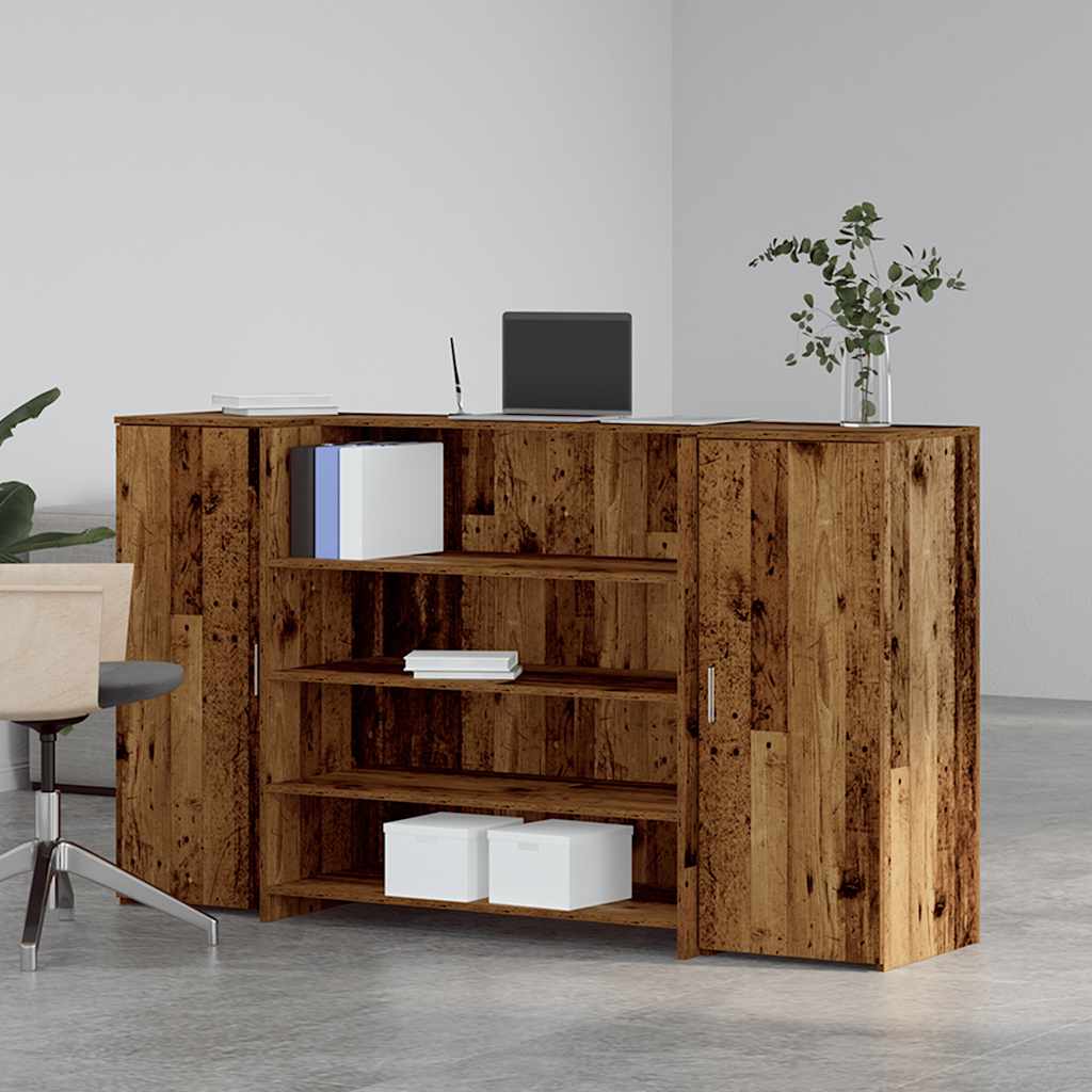 Banco Reception Legno Antico 180x50x103,5 Cm Legno Multistrato - Image 3