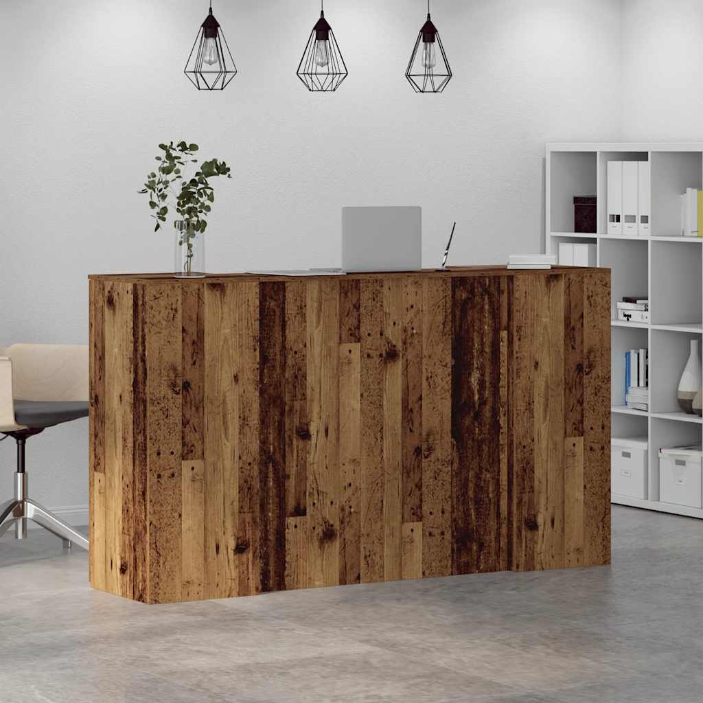 Banco Reception Legno Antico 180x50x103,5 Cm Legno Multistrato - Image 4