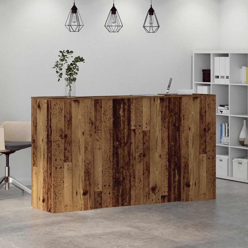 Banco Reception Legno Antico 180x50x103,5 Cm Legno Multistrato - Image 4