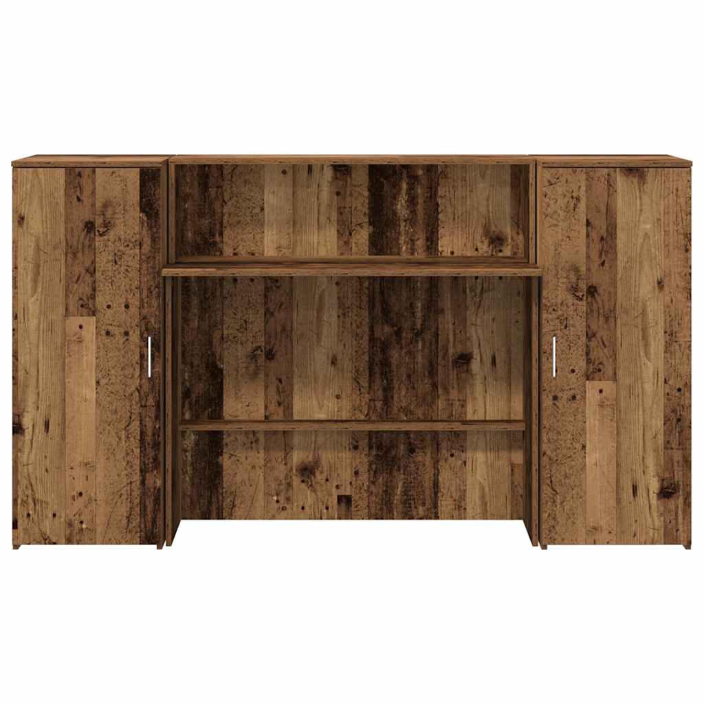 Banco Reception Legno Antico 180x50x103,5 Cm Legno Multistrato - Image 5