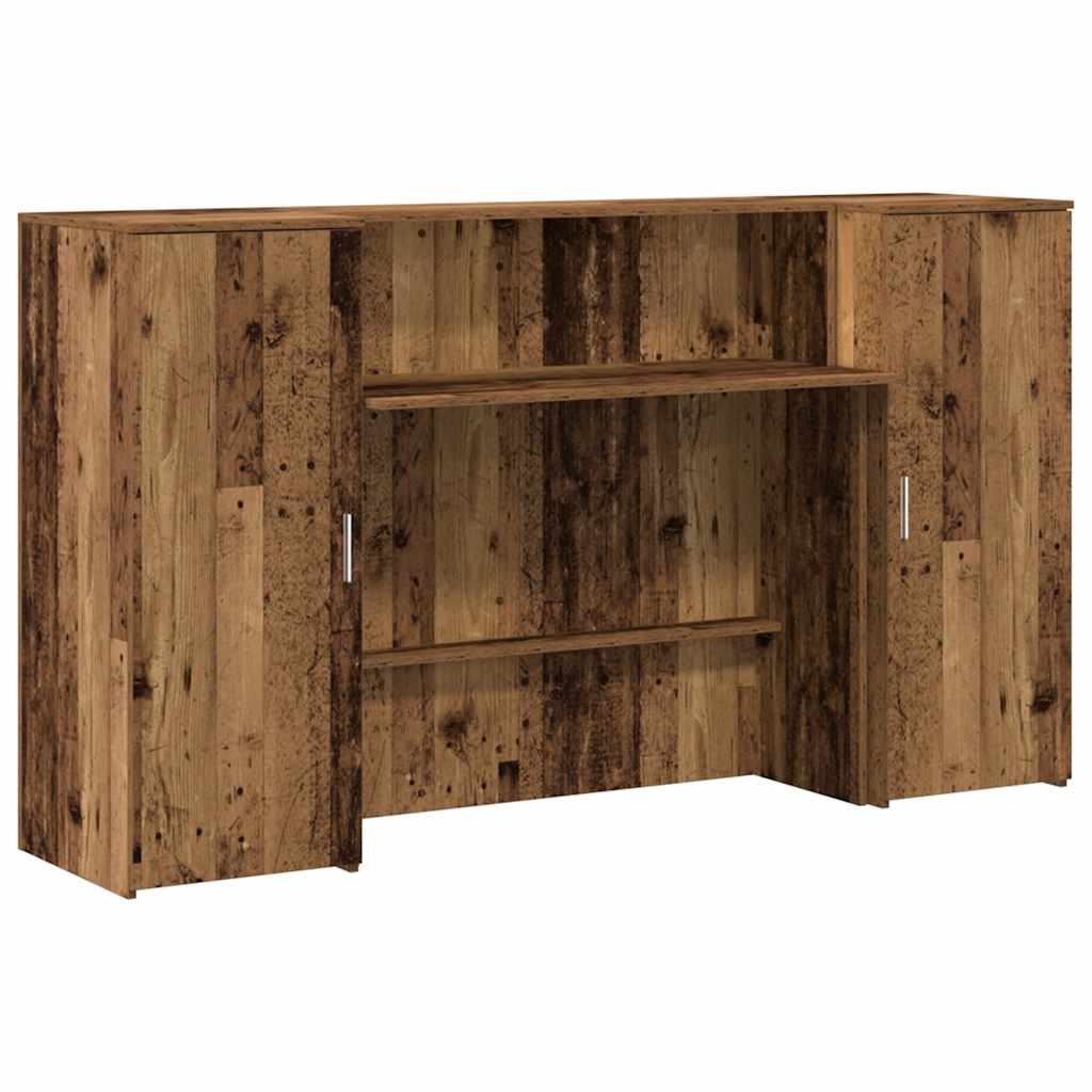 Banco Reception Legno Antico 180x50x103,5 Cm Legno Multistrato - Image 6