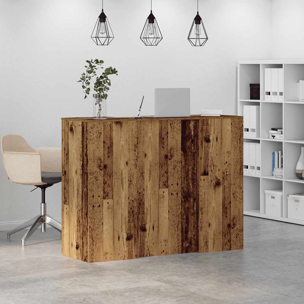 Banco Reception Legno Vecchio 135x50x103,5 Cm Legno Multistrato - Image 4