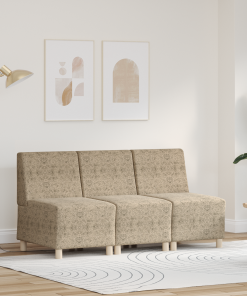 Unità Di Divano Modulare Senza Braccioli 3 Pcs Grigio Chiaro