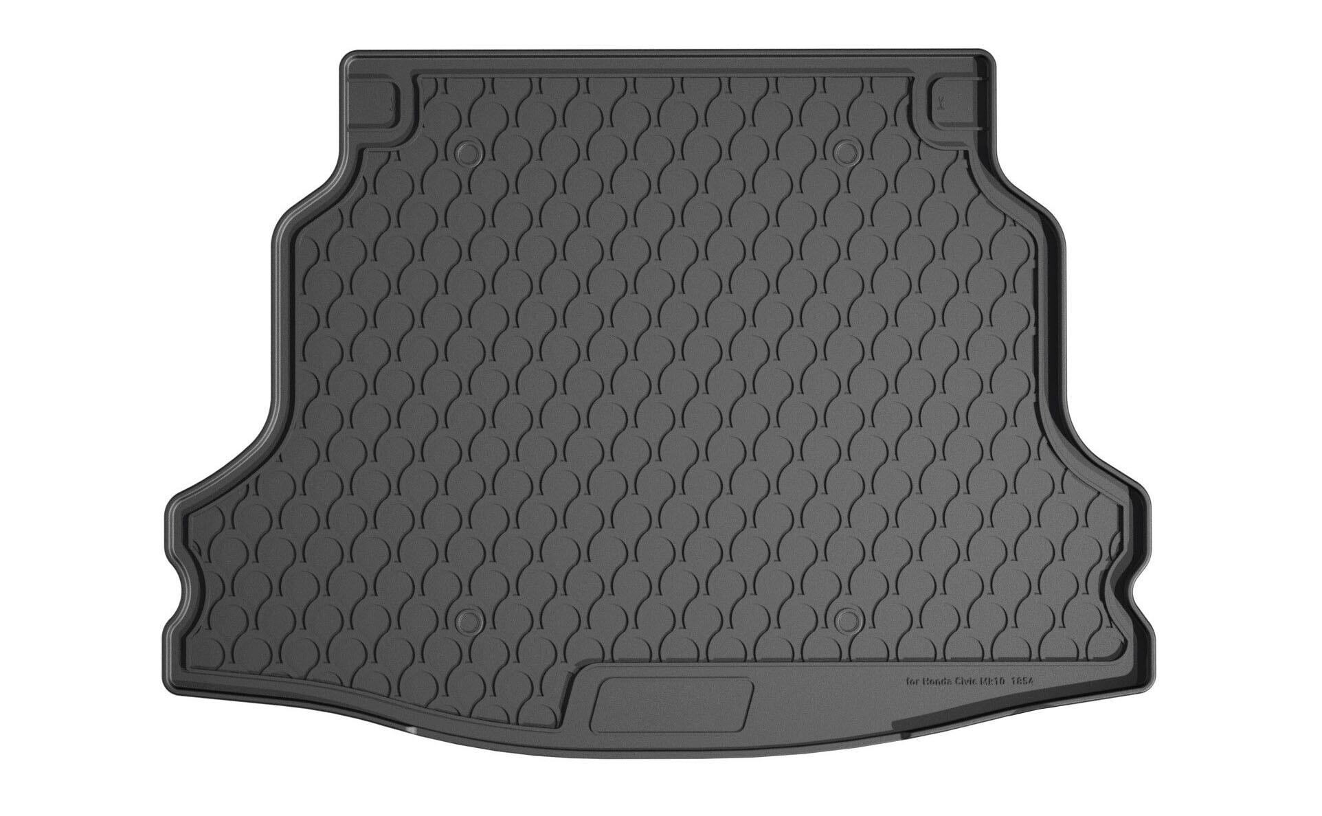 Vasca Baule Su Misura In Gomma Sintetica - Compatibile Per  Honda Civic 5p (03/17>07/22) Con Ruotino