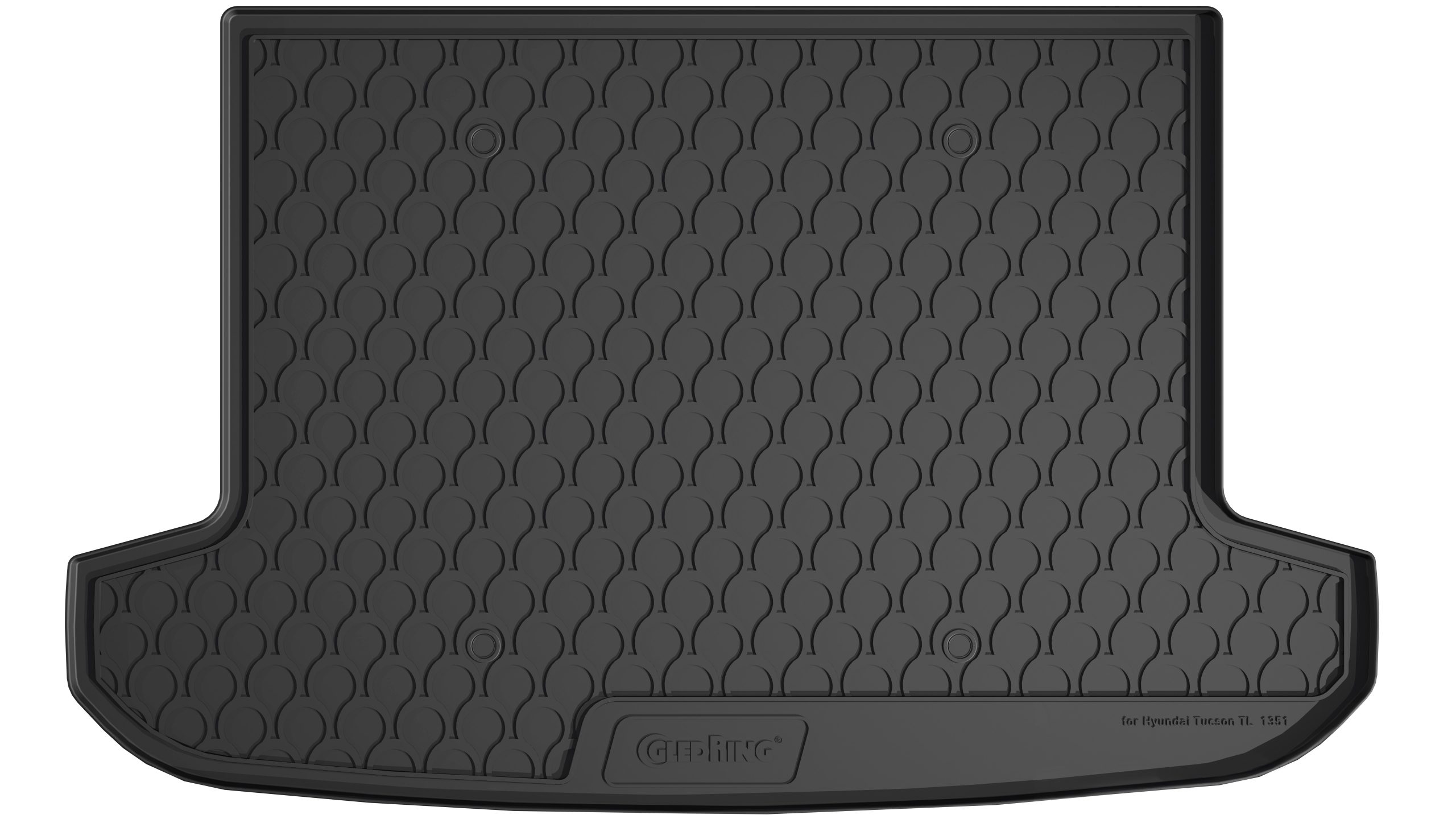 Vasca Baule Su Misura In Gomma Sintetica - Compatibile Per  Hyundai Tucson (09/15>08/18) Baule Alto, No Ruota Di Scorta