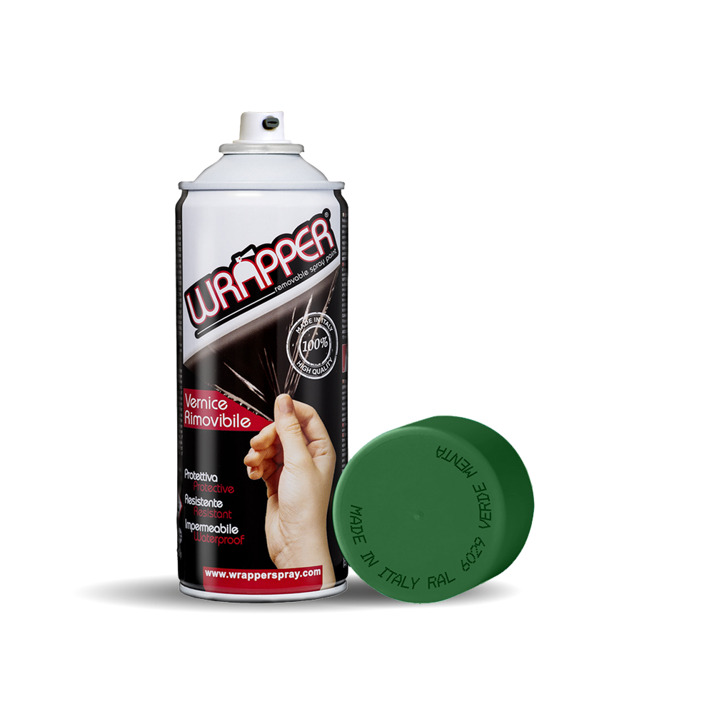 Wrapper, Pellicola Spray Rimovibile, 400 Ml - Verde Menta - Ral 6029
